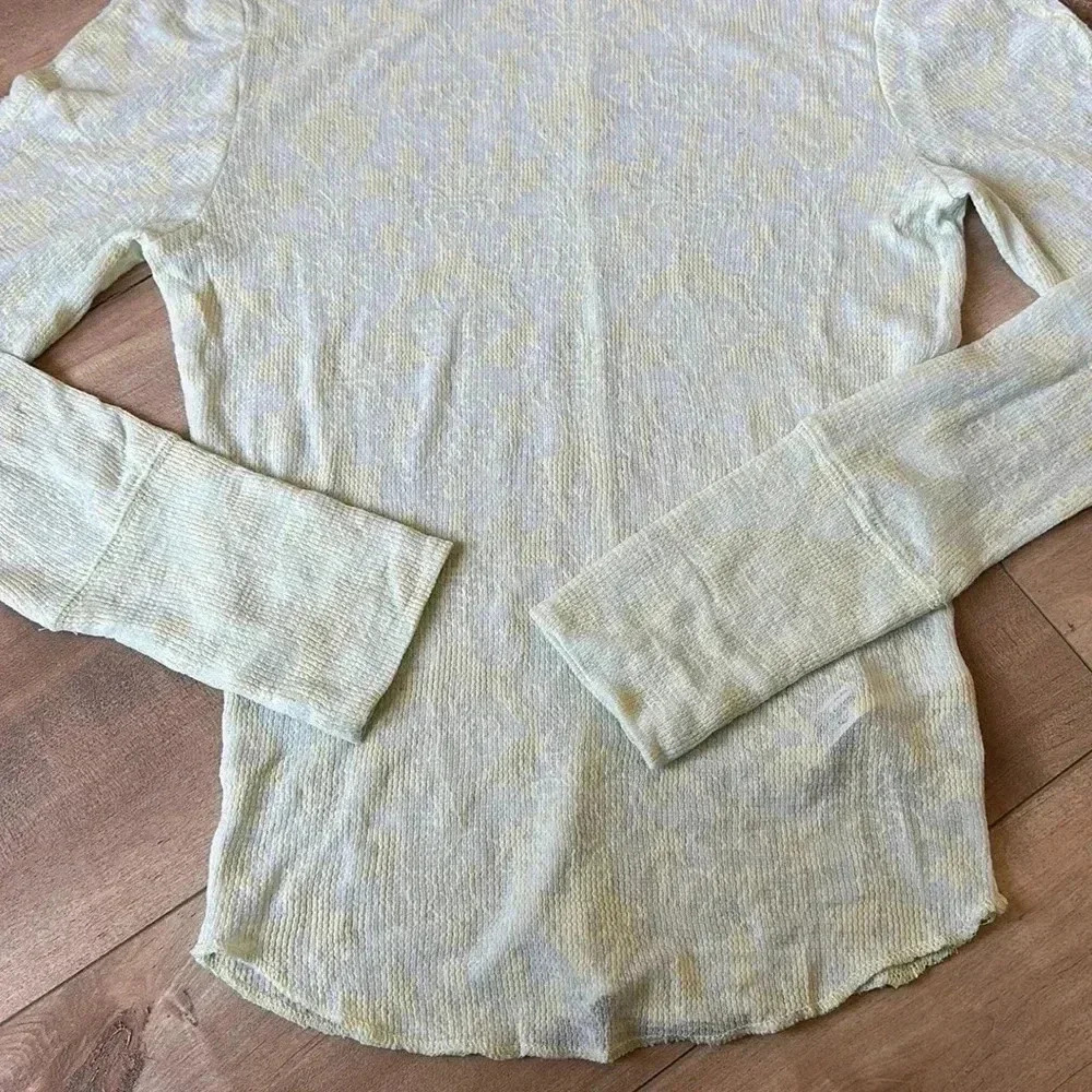NEW Intimately Free People You And I Long Sleeve Mockneck Thermal Lime Green S - Picture 6 of 9